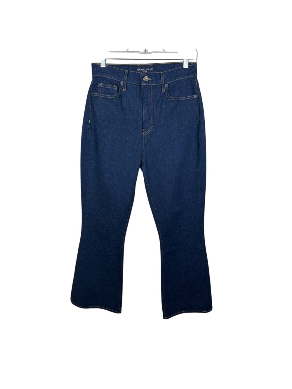 NWT Veronica Beard Carson High Rise Ankle Flare Jeans Size 29 Dark Wash